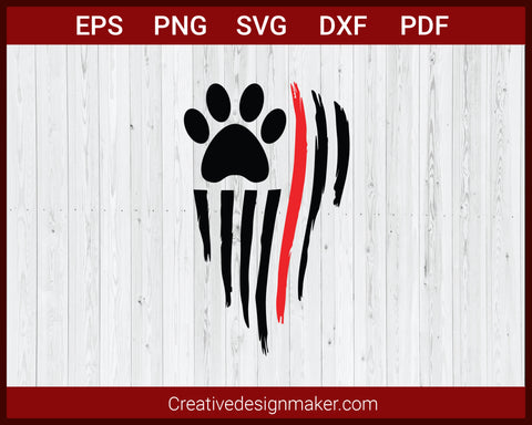 US Flag with the Red Stripe SVG Cricut Silhouette DXF PNG EPS Cut File