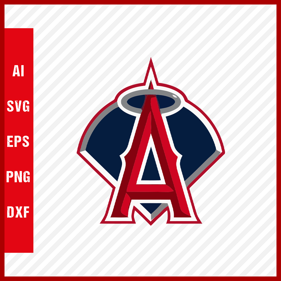 Angeles Angels Logo MLB Svg Cut Files Baseball Clipart