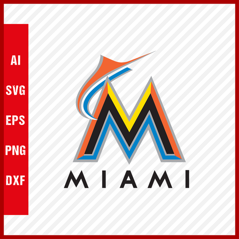 Miami Marlins Logo Mlb Svg Cut Files Baseball Clipart