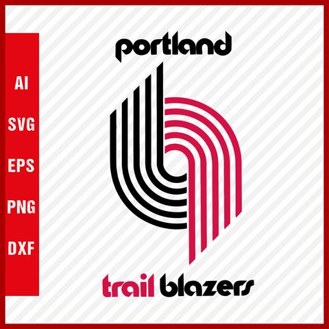 NBA Portland Trail Blazers Logo Svg Cut Files Basketball Clipart