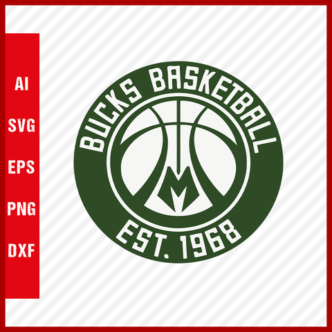 NBA Milwaukee Bucks Logo Svg Cut Files Basketball Clipart