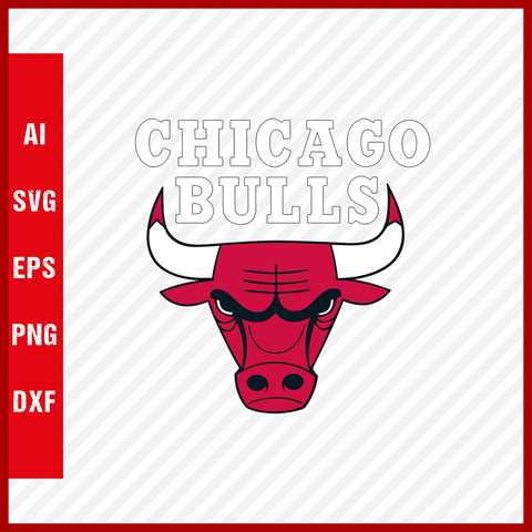 Chicago Bulls Logo NBA Svg Cut Files Basketball Clipart