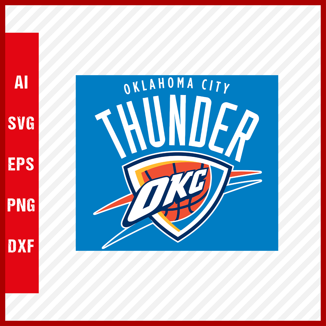 NBA Oklahoma City Thunder Logo Svg Cut Files Basketball Clipart