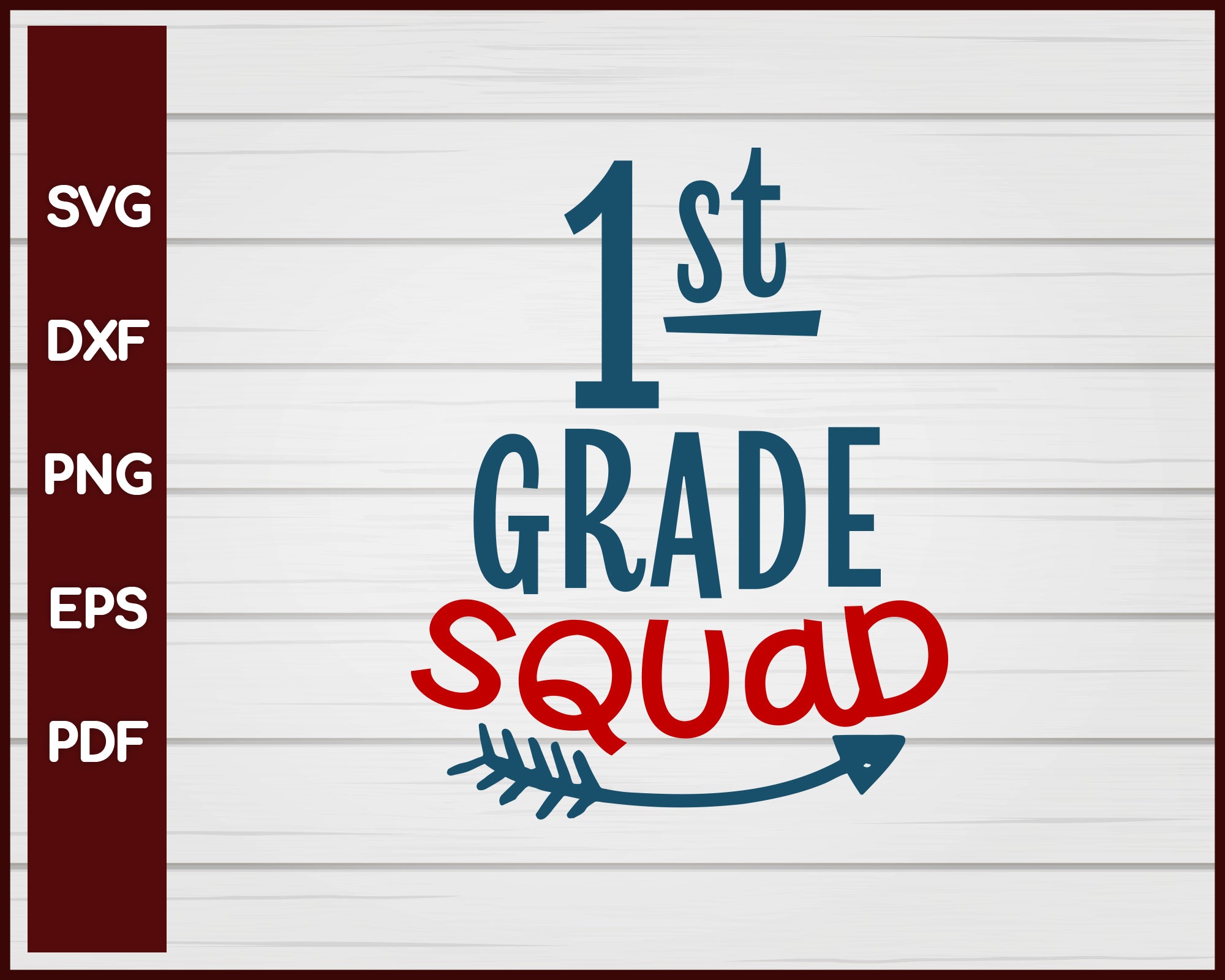 1st Grade Squad School svg