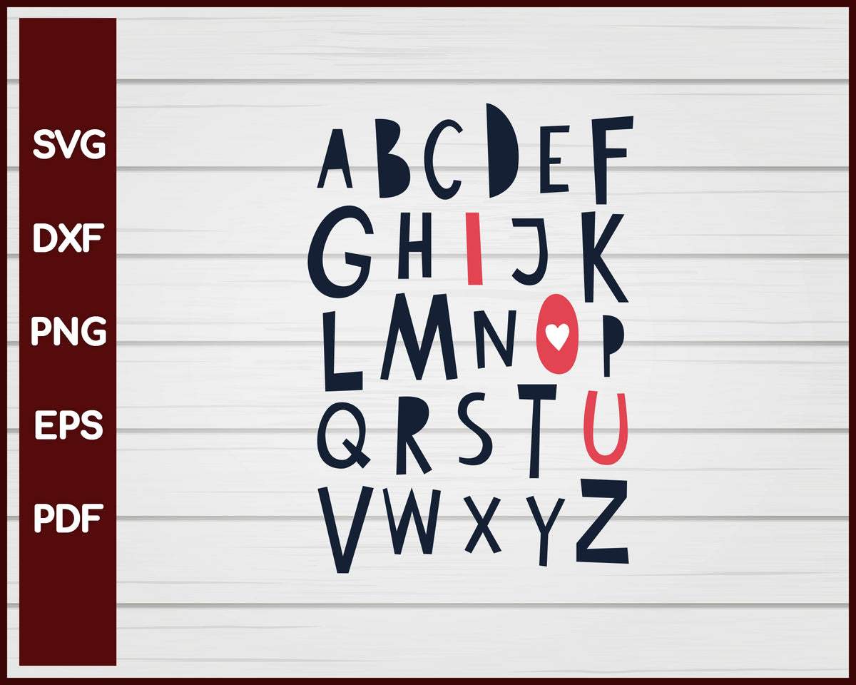 ABC I Love You Valentine svg – Creativedesignmaker