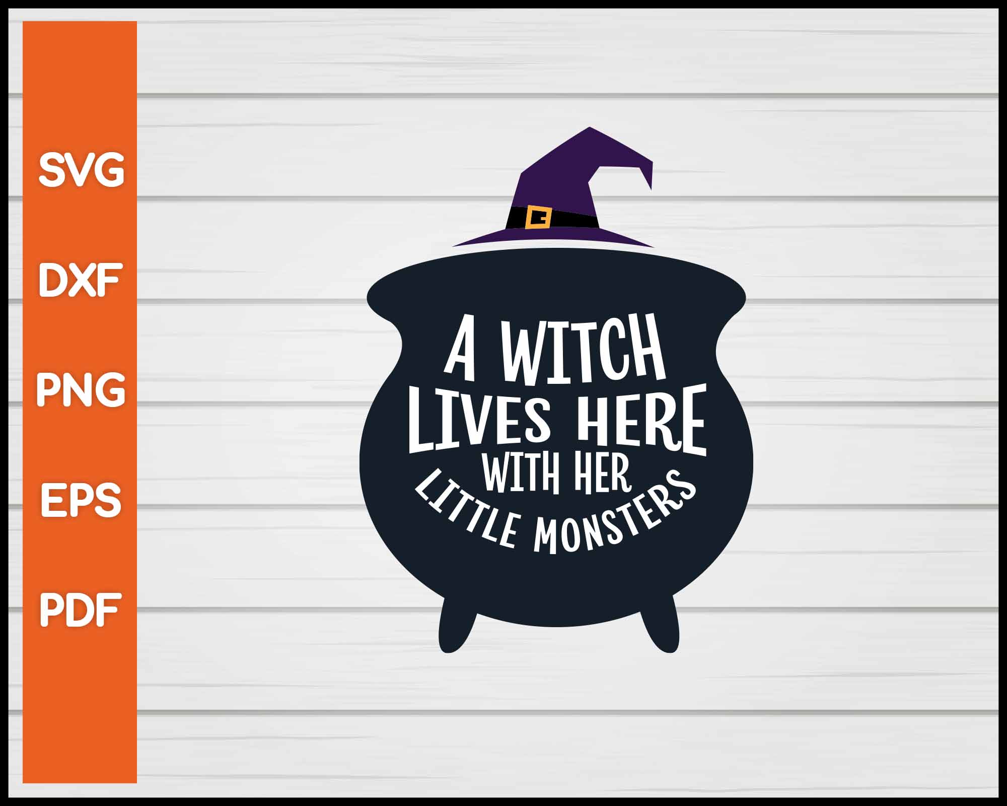 a witch lives here with her little monsters A Witch Lives Here With Her Little Monsters Halloween svg – Creativedesignmaker