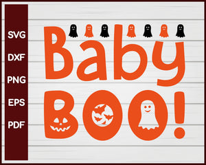 Baby Boo! Halloween T-shirt Design svg