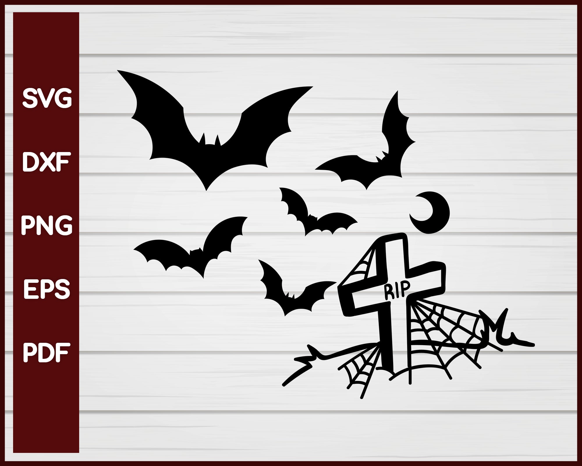 Bat Icon Halloween Design PNG & SVG Design For T-Shirts