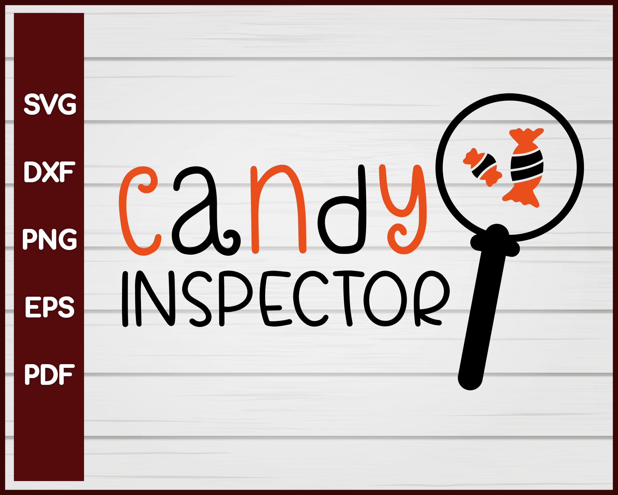 Candy Inspector Halloween T-shirt Design svg