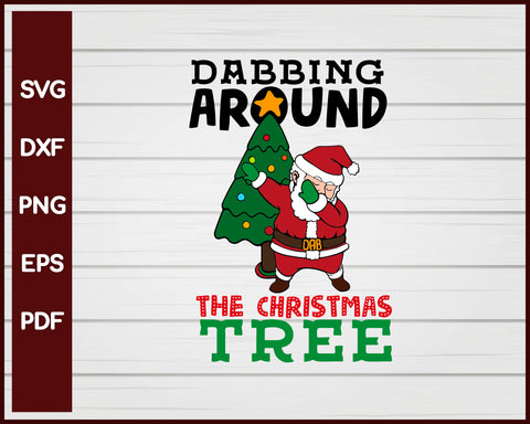 Dabbing Around the Christmas Tree svg