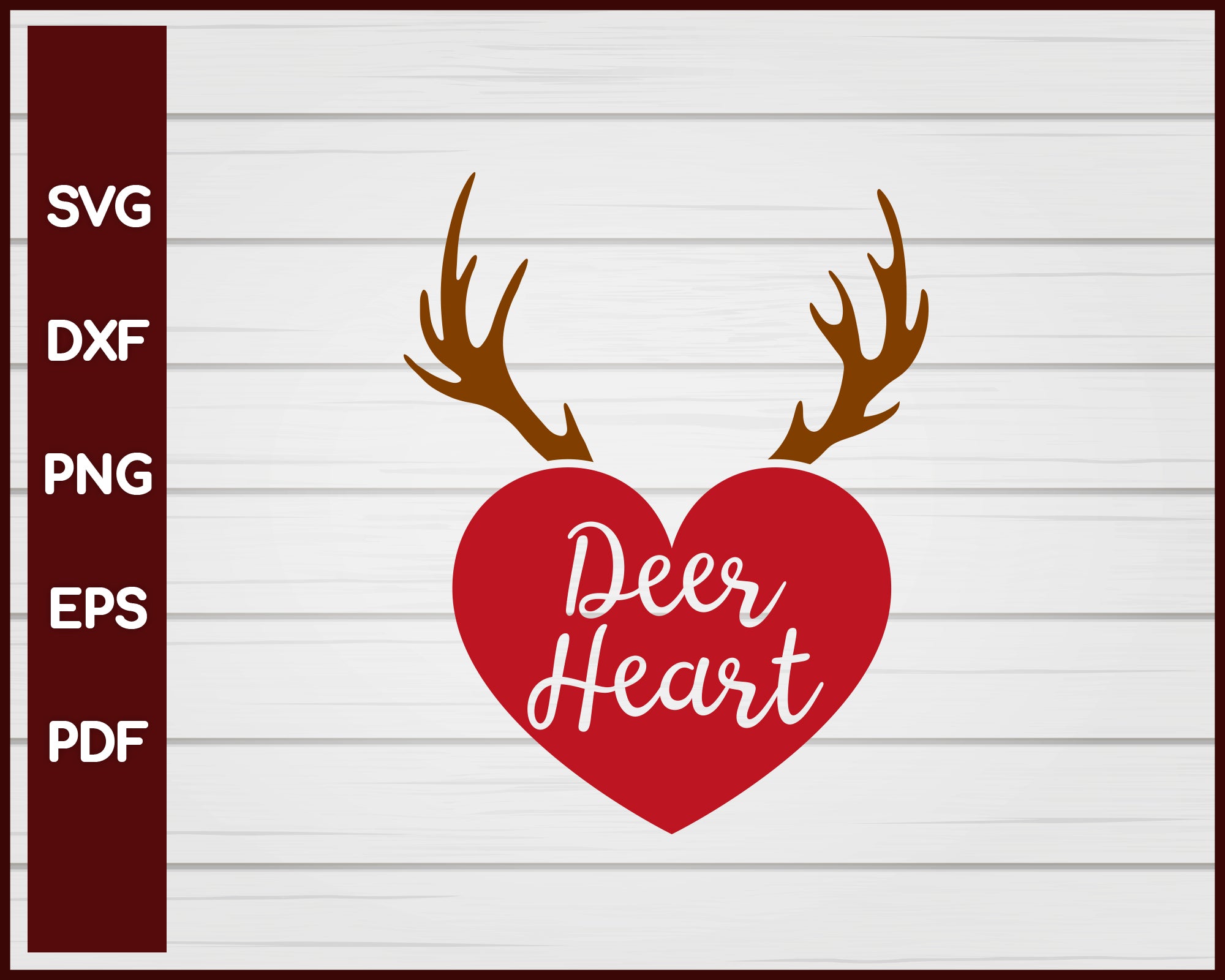 Deer Heart Valentine svg