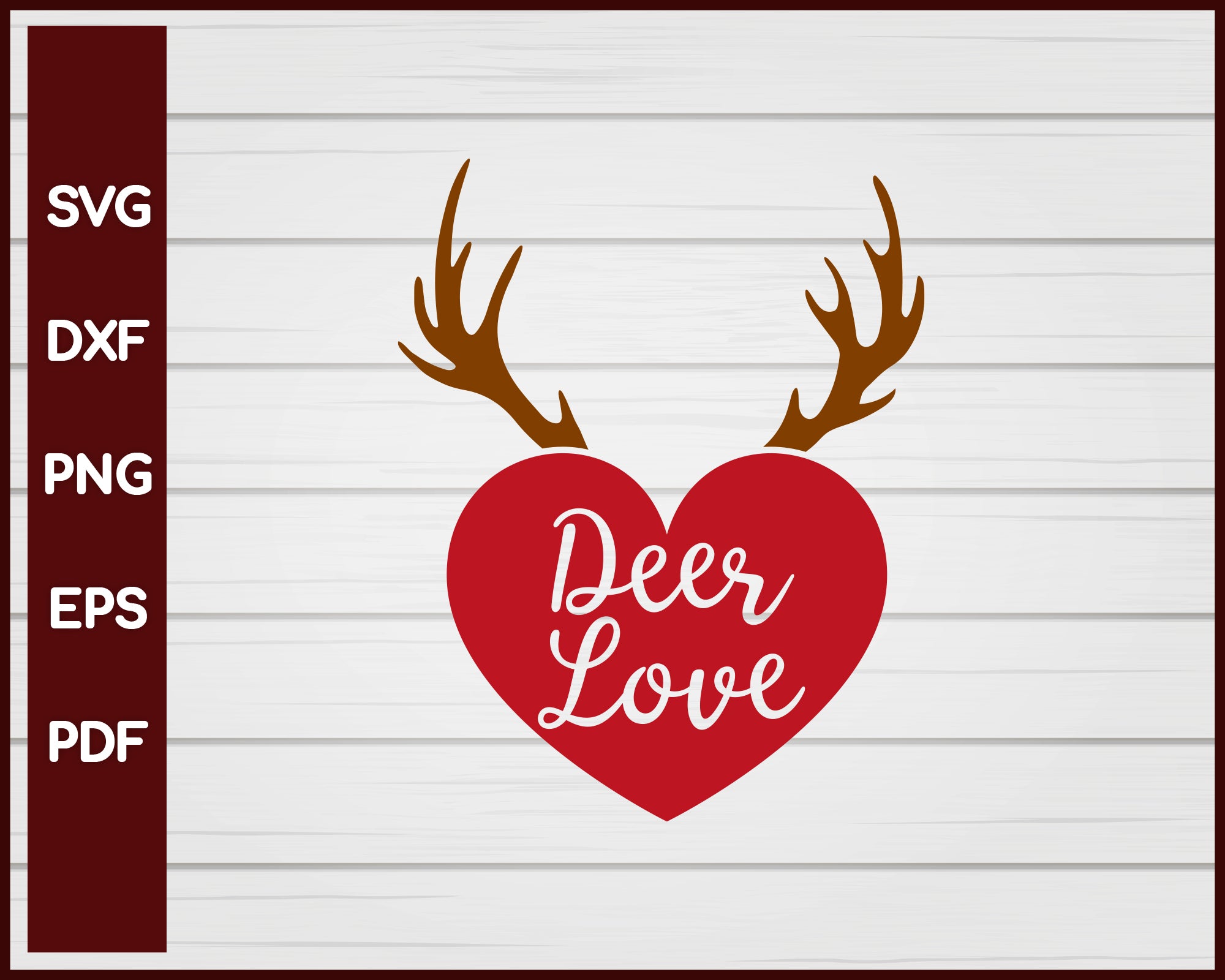 Deer Love Valentine svg