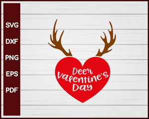 Deer Valentine's Day svg