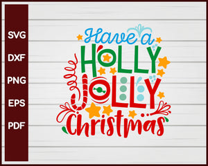 Christmas Holly SVG cut file at