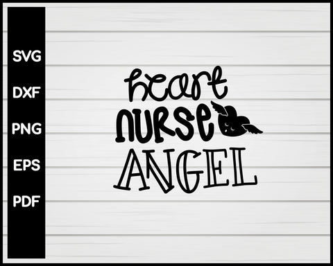 Heart Nurse Angel svg Cut File For Cricut Silhouette eps png dxf Printable Files