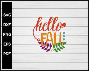 Hello Fall svg