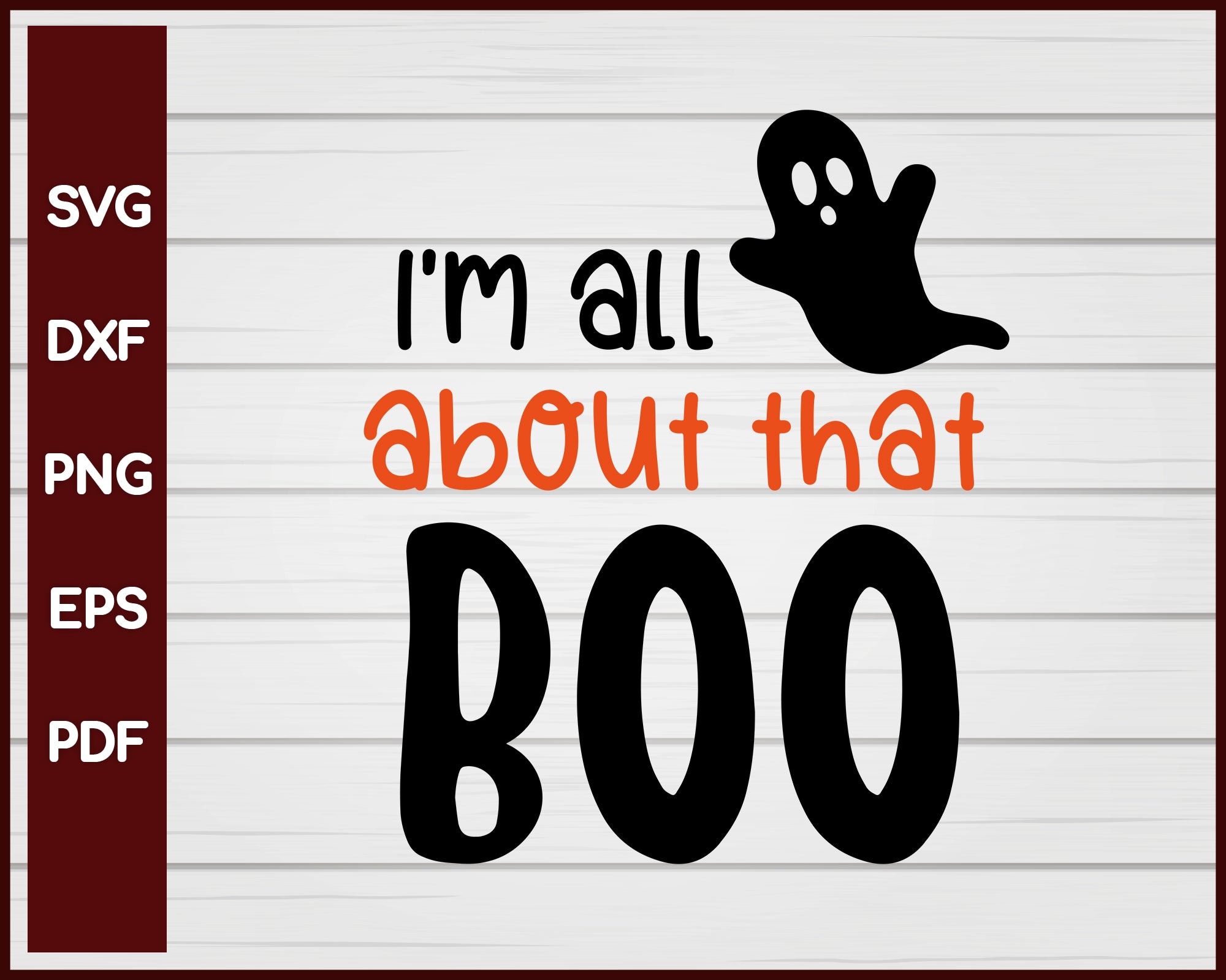 I'm all about that Boo Halloween T-shirt Design svg