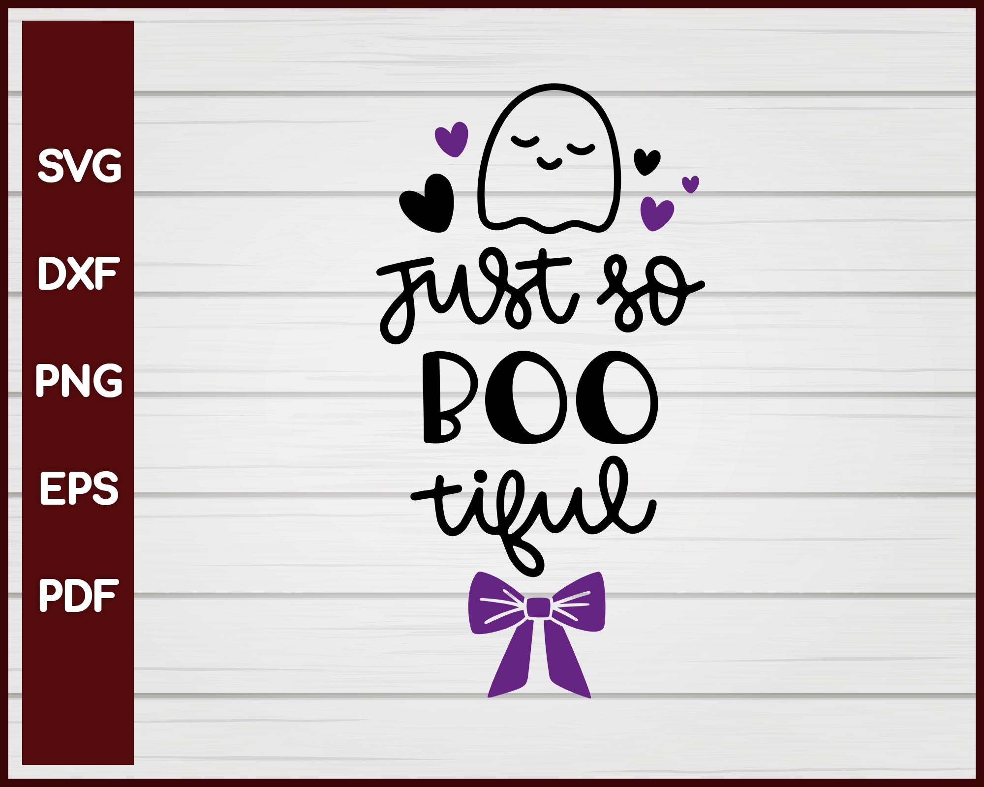 Just so BOO tiful Halloween T-shirt Design svg