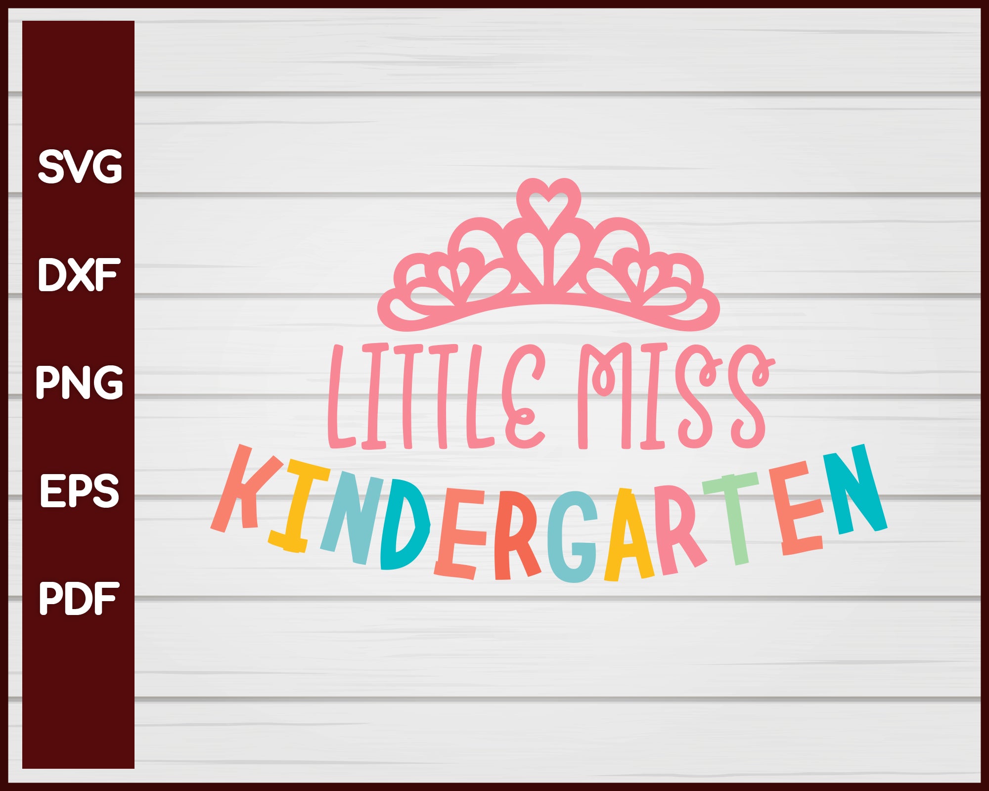 Little Miss Kindergarten School svg