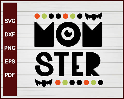 Momster Halloween T-shirt Design svg