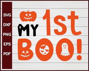 My 1st Boo! Halloween T-shirt Design svg