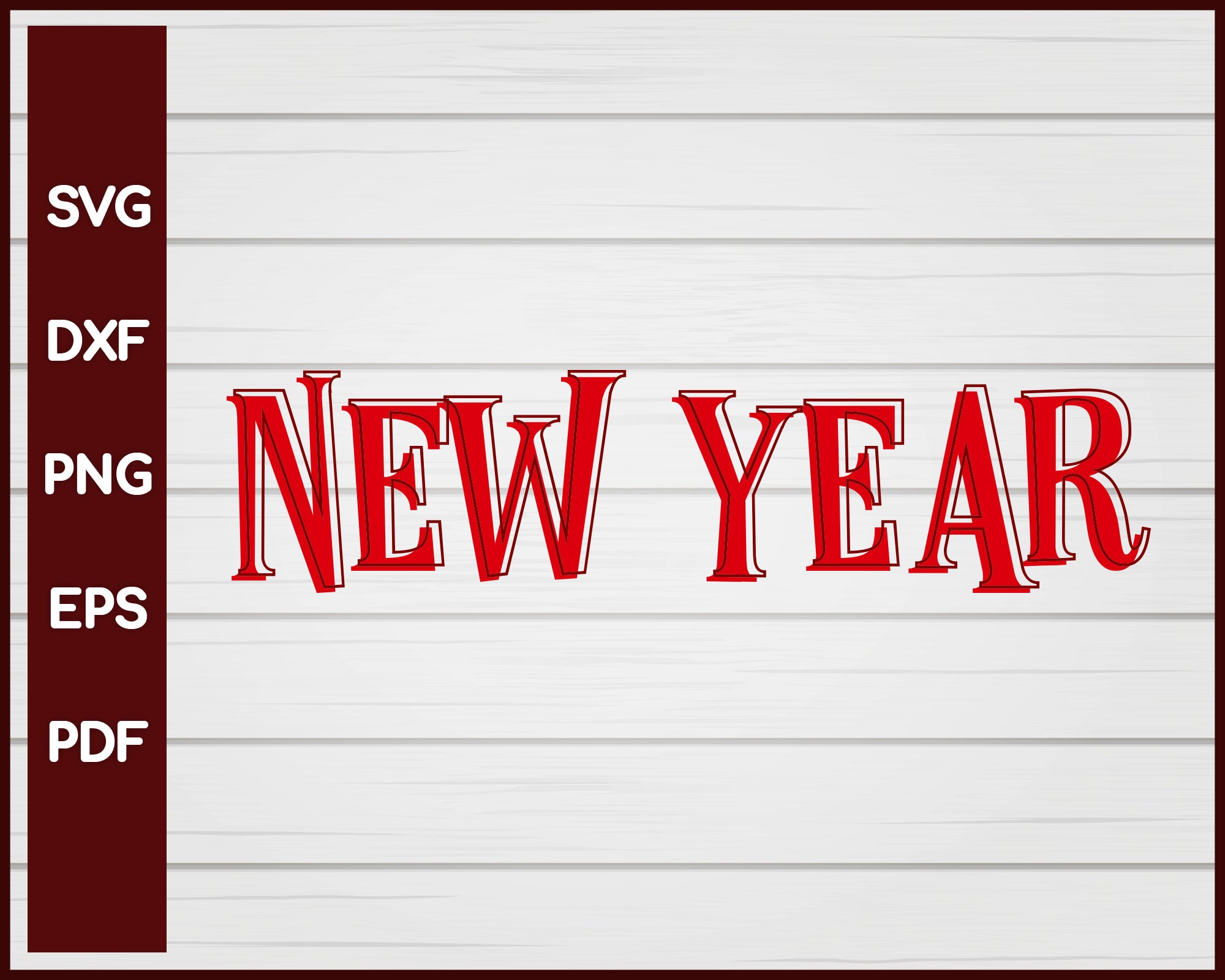 New Year Christmas svg