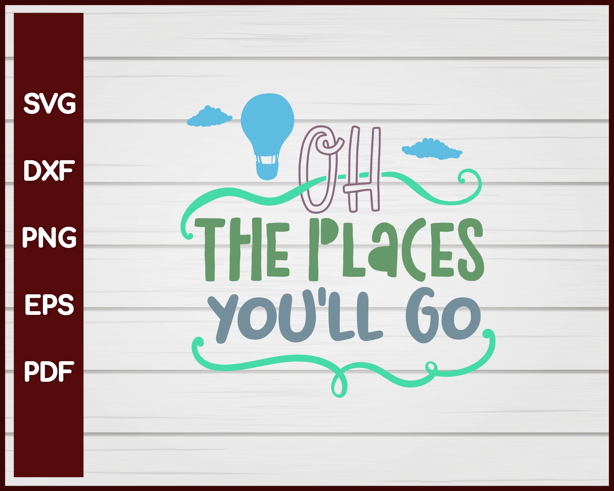 Oh The Places You'll Go School svg