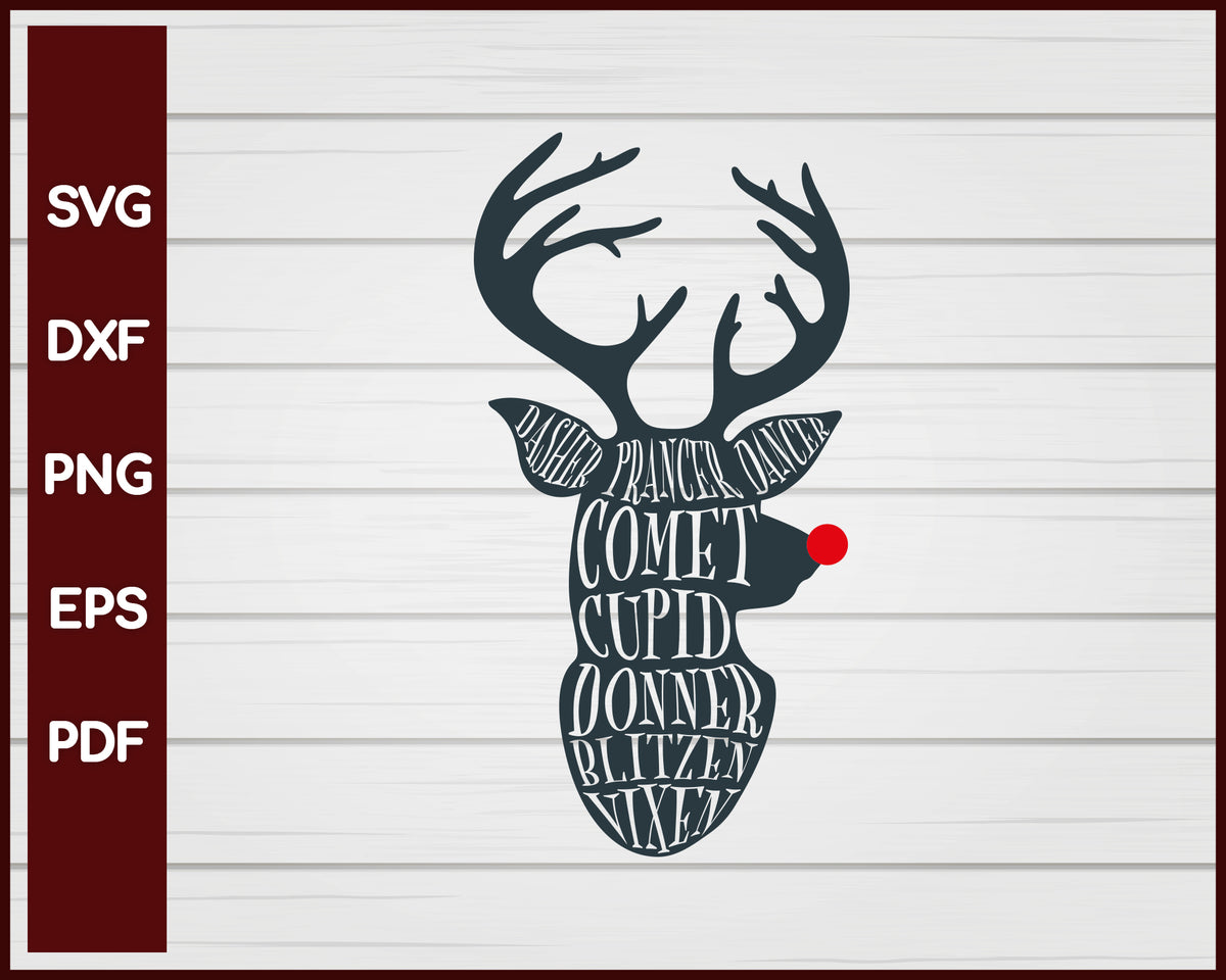 Reindeer Names Christmas svg – Creativedesignmaker