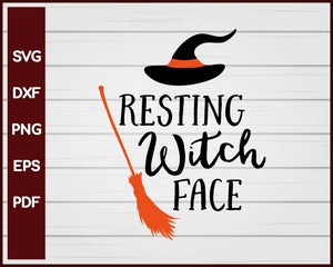 Resting Witch Face Halloween T-shirt Design svg