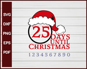 Santa Countdown Christmas svg