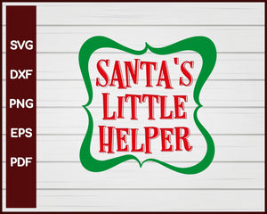 Santa's Little Helper Christmas svg