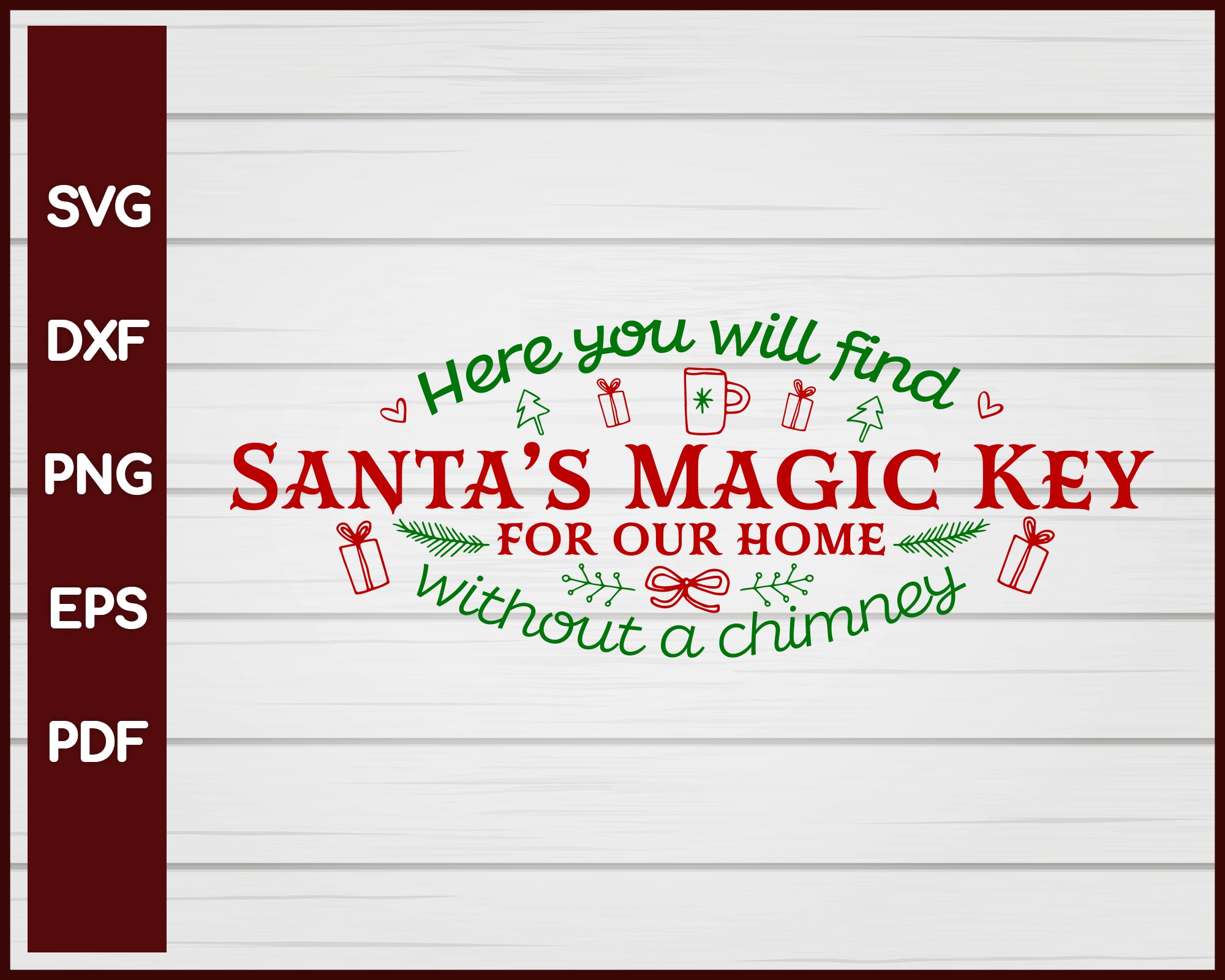 Santa's Magic Key Christmas svg