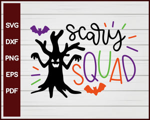 Scary Squad Halloween T-shirt Design svg