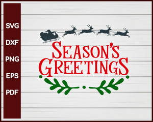 Season's Greetings Christmas svg