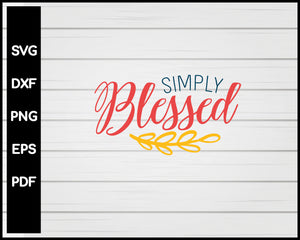 Simply Blessed Thanksgiving svg