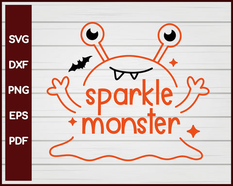 Sparkle Monster Halloween T-shirt Design svg 