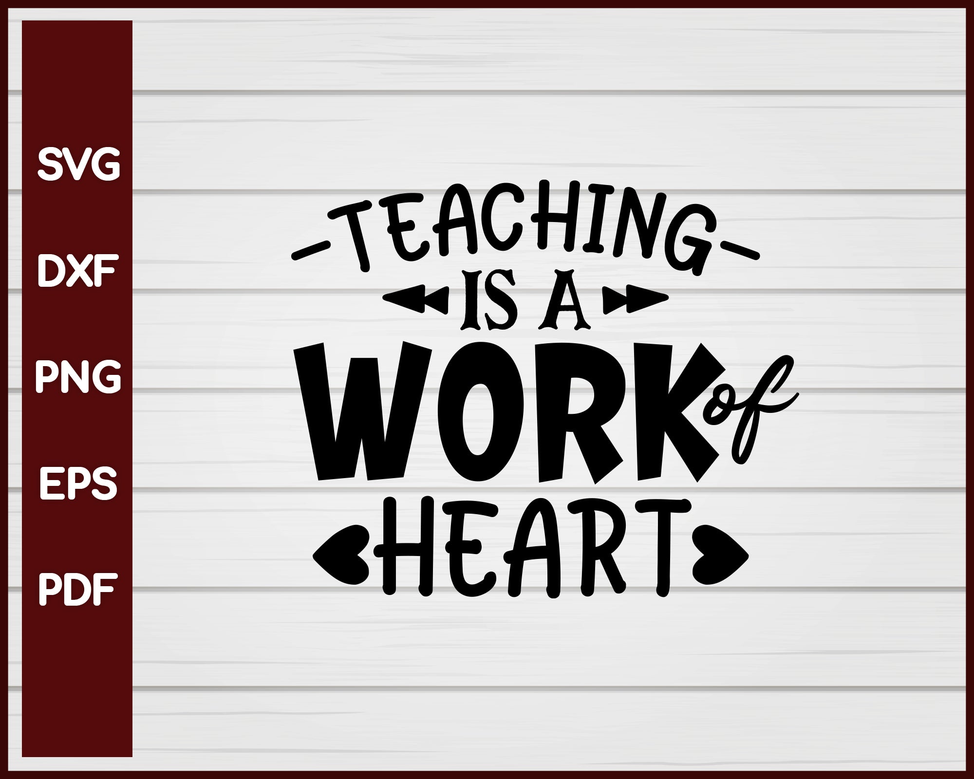 Teaching It A Work Of Heart School svg