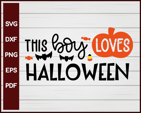 This Boy Loves Halloween T-shirt Design svg