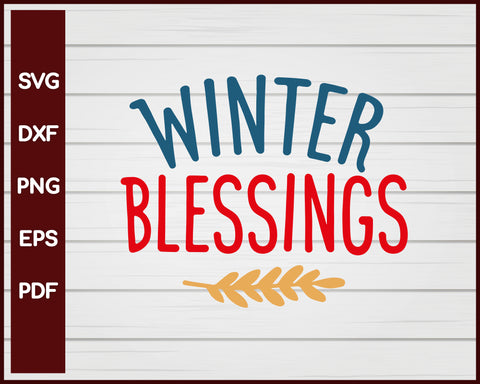 Winter Blessings Christmas svg