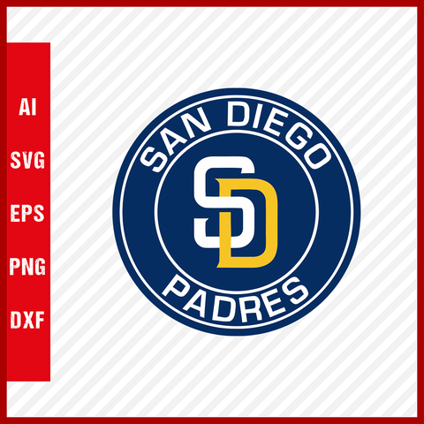 San Diego Padres Logo MLB Svg Cut Files Baseball Clipart