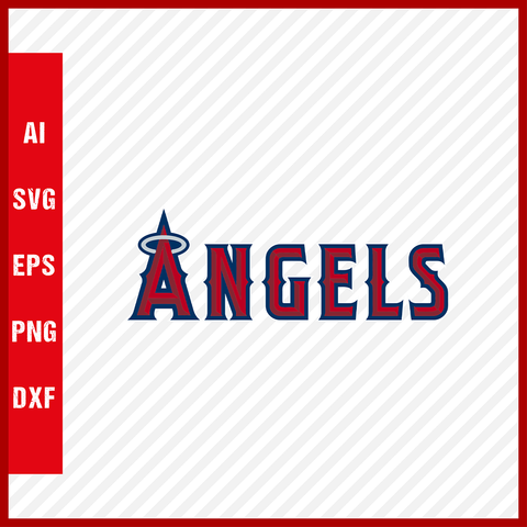 Angeles Angels Logo MLB Svg Cut Files Baseball Clipart