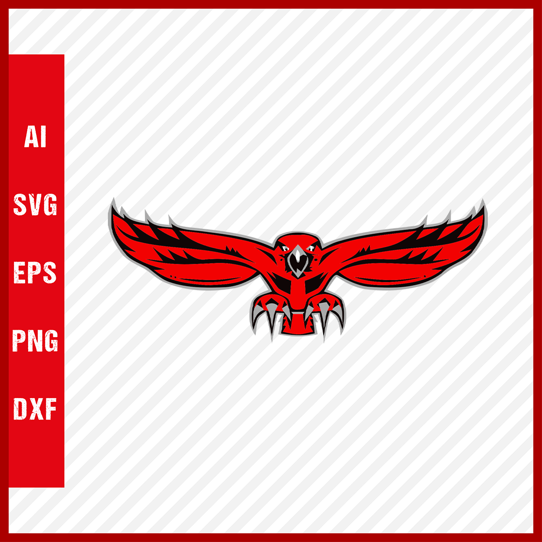 Atlanta Hawks Logo NBA Svg Cut Files Basketball Clipart