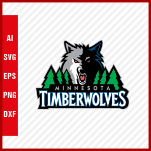 NBA Minnesota Timberwolves Logo Svg Cut Files Basketball Clipart