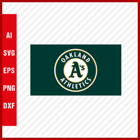 Oakland Athletics Logo MLB Svg Cut Files Baseball Clipart