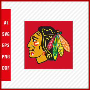 Chicago Blackhawks Logo Svg NHL National Hockey League Team Clipart