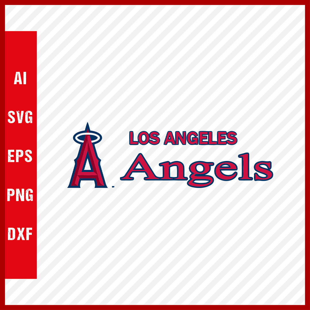 Angeles Angels Logo MLB Svg Cut Files Baseball Clipart