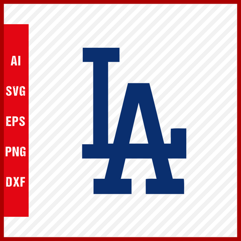 Los Angeles Dodgers Logo MLB Svg Cut Files Baseball Clipart