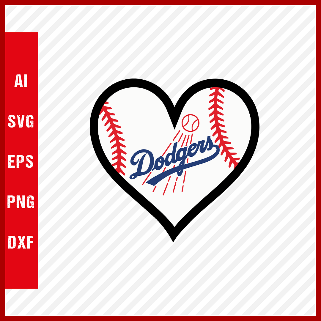 Los Angeles Dodgers Logo MLB Svg Cut Files Baseball Clipart