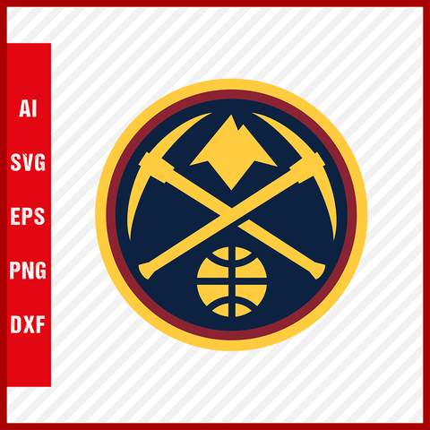 NBA Denver Nuggets Logo Svg Cut Files Basketball Clipart