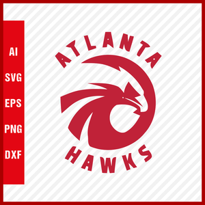 Atlanta Hawks Logo NBA Svg Cut Files Basketball Clipart